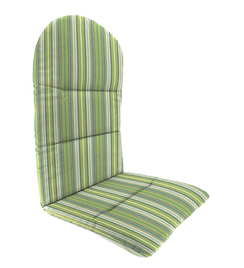 Plow &amp; Hearth Outdoor Furniture Cushions | Outdoor Living Sunbrella Classic Adirondack Cushion, 49" X 20½" X 2½"; Hinged At 18" From Bottom - Beachglass