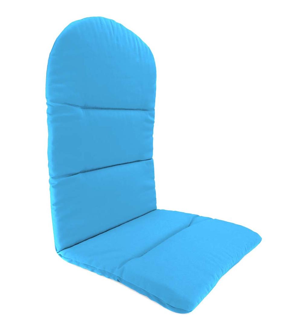 Plow &amp; Hearth Outdoor Furniture Cushions | Outdoor Living Sunbrella Classic Adirondack Cushion, 49" X 20½" X 2½"; Hinged At 18" From Bottom - Beachglass