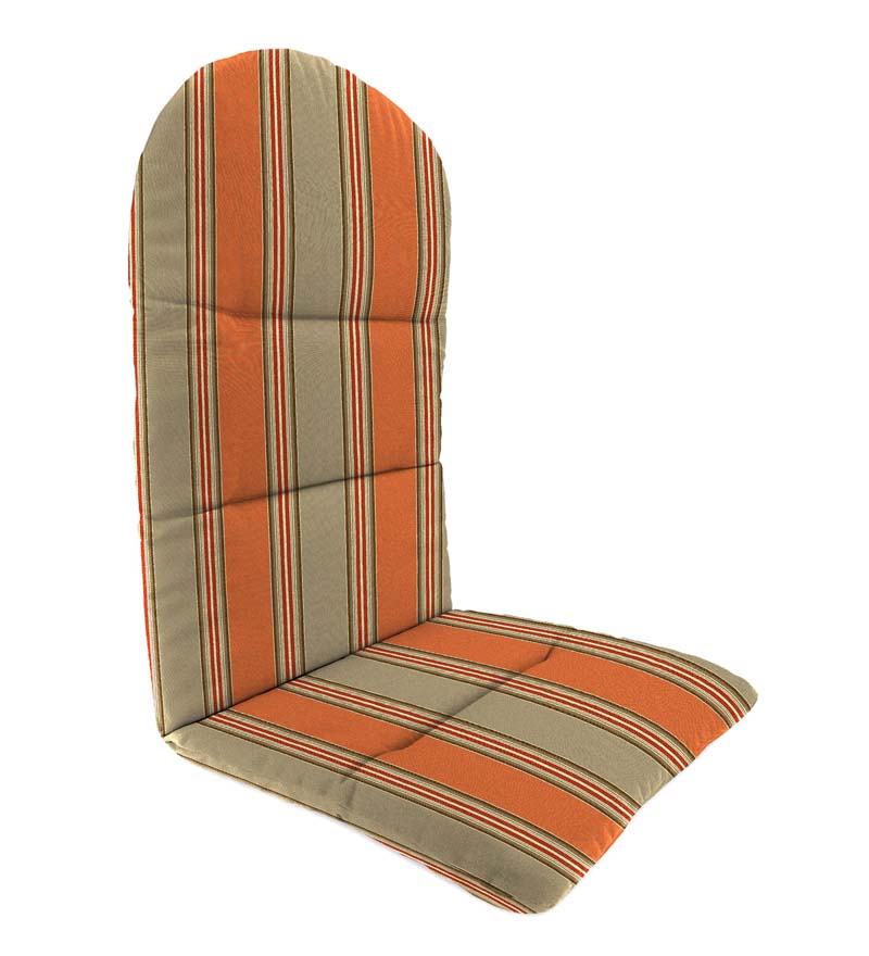 Plow &amp; Hearth Outdoor Furniture Cushions | Outdoor Living Sunbrella Classic Adirondack Cushion, 49" X 20½" X 2½"; Hinged At 18" From Bottom - Beachglass