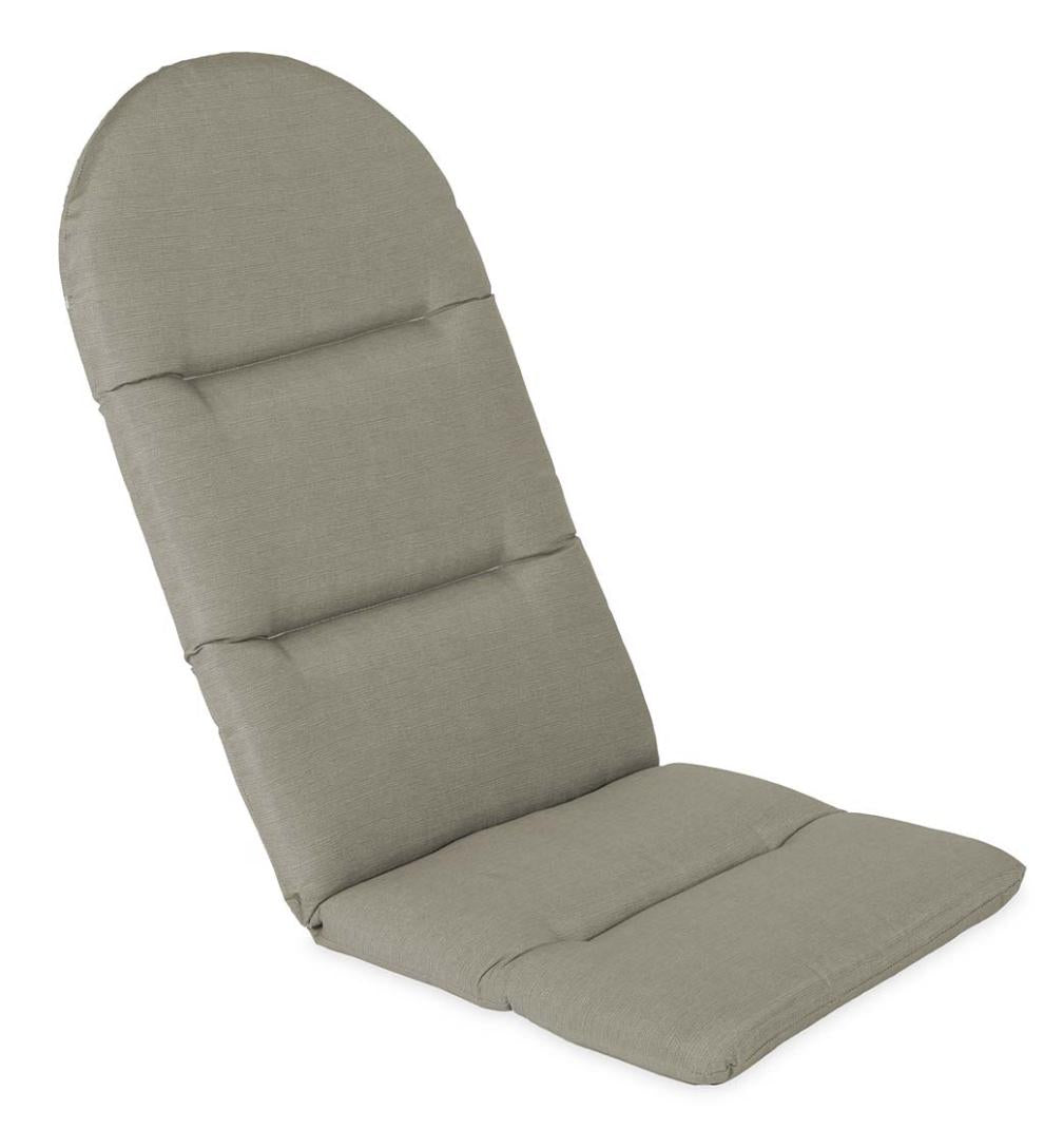 Plow &amp; Hearth Outdoor Furniture Cushions | Outdoor Living Sunbrella Classic Adirondack Cushion, 49" X 20½" X 2½"; Hinged At 18" From Bottom - Beachglass