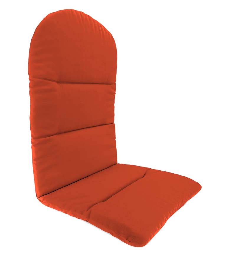 Plow &amp; Hearth Outdoor Furniture Cushions | Outdoor Living Sunbrella Classic Adirondack Cushion, 49" X 20½" X 2½"; Hinged At 18" From Bottom - Beachglass