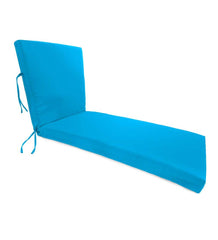 Plow &amp; Hearth Outdoor Furniture Cushions | Outdoor Living Sunbrella Chaise Cushion With Ties, 65" X 23" X 4" Hinged 46" From Bottom - Beachglass