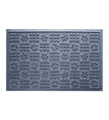 Plow &amp; Hearth Home Accents | Indoor Living Waterhog Indoor/Outdoor Paws And Squares Doormat, 2' X 3' - Bluestone
