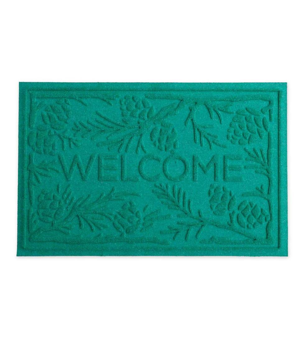 Plow &amp; Hearth Doormats | Indoor Living Waterhog Pine Welcome Doormat, 2' X 3' - Bordeaux