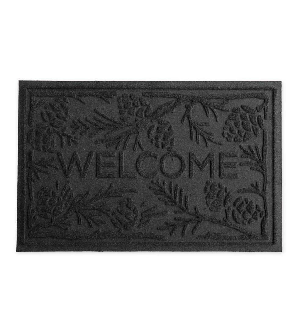 Plow &amp; Hearth Doormats | Indoor Living Waterhog Pine Welcome Doormat, 2' X 3' - Bordeaux