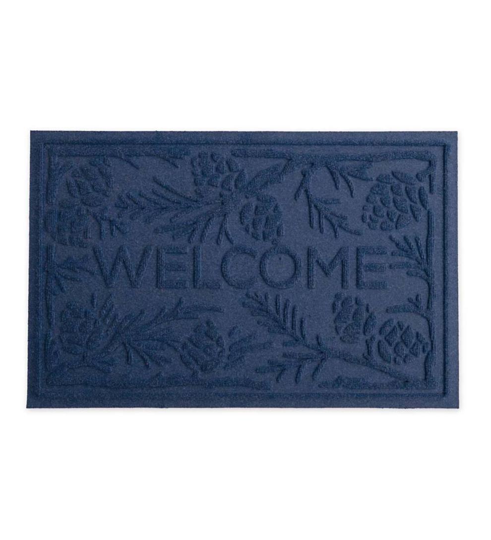 Plow &amp; Hearth Doormats | Indoor Living Waterhog Pine Welcome Doormat, 2' X 3' - Bordeaux