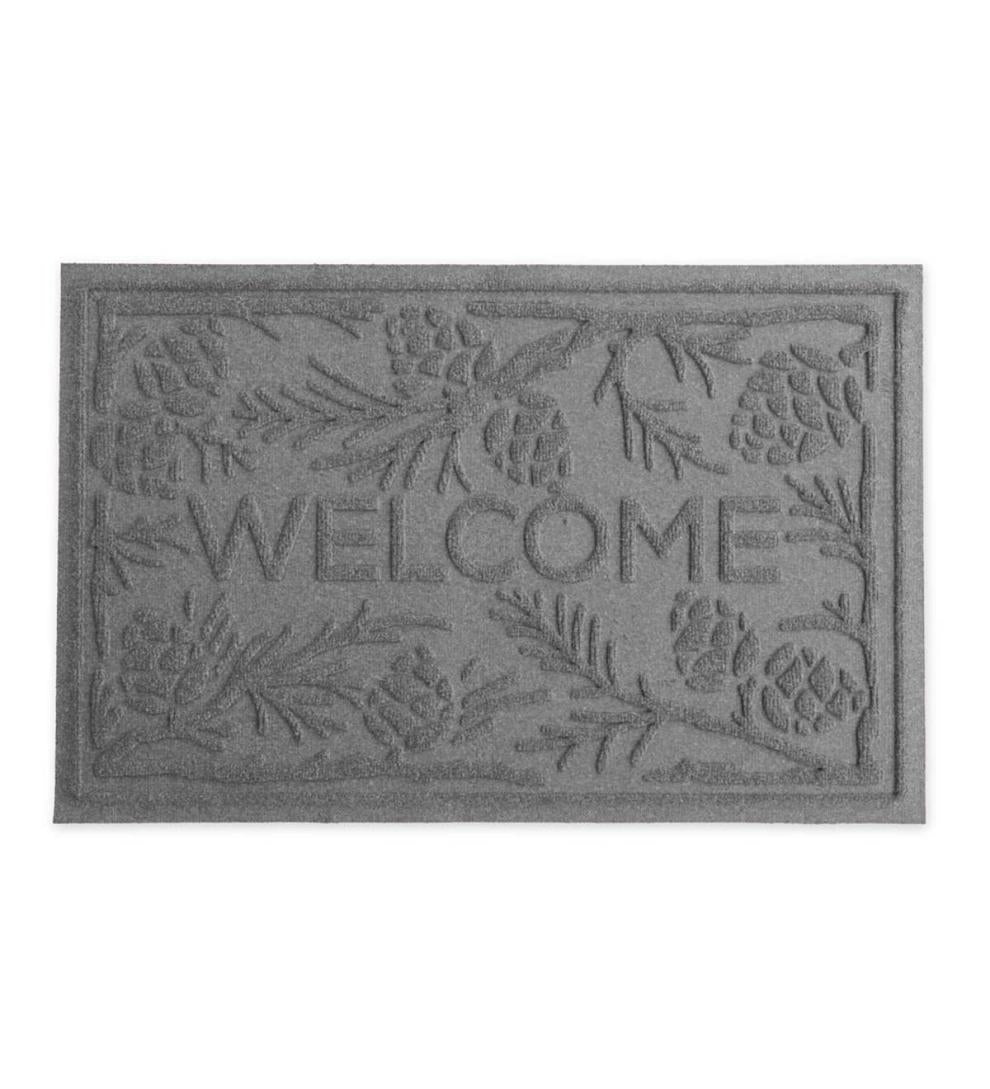 Plow &amp; Hearth Doormats | Indoor Living Waterhog Pine Welcome Doormat, 2' X 3' - Bordeaux