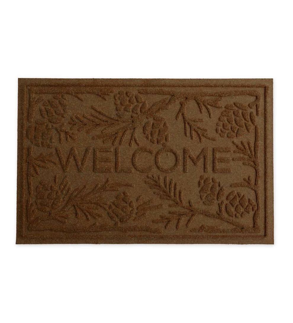 Plow &amp; Hearth Doormats | Indoor Living Waterhog Pine Welcome Doormat, 2' X 3' - Bordeaux