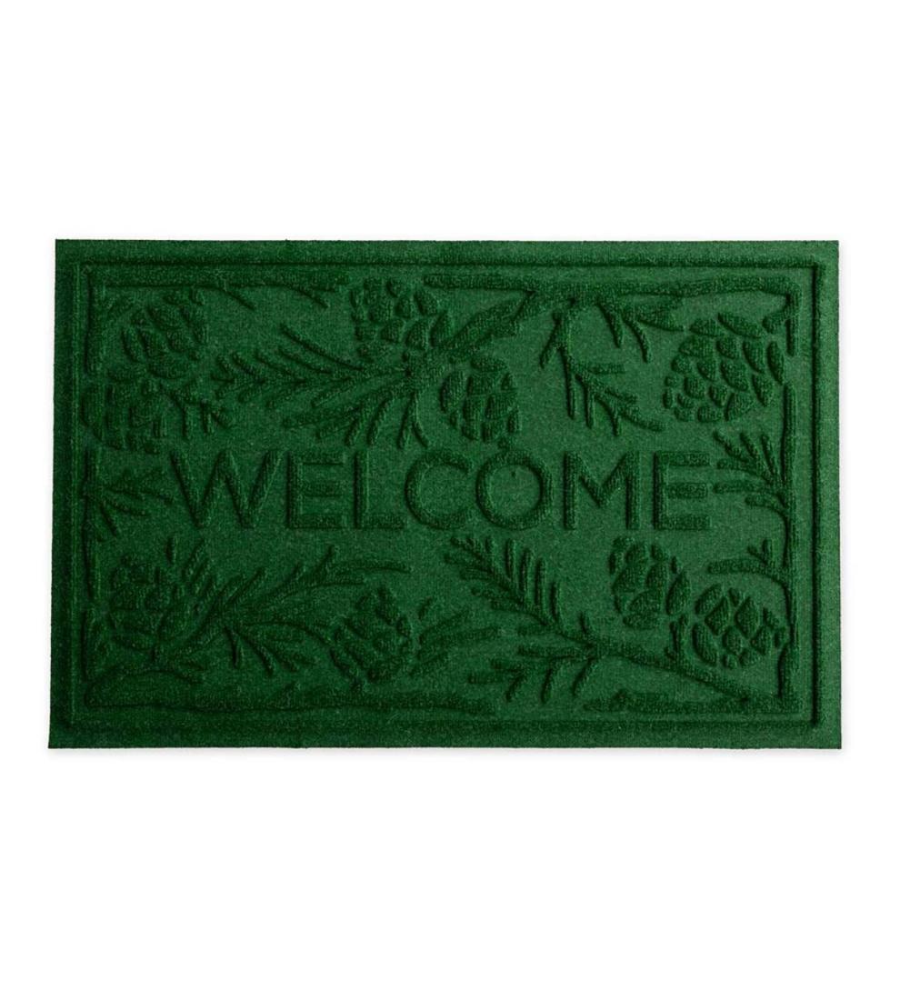 Plow &amp; Hearth Doormats | Indoor Living Waterhog Pine Welcome Doormat, 2' X 3' - Bordeaux