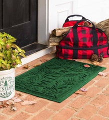 Plow &amp; Hearth Doormats | Indoor Living Waterhog Pine Welcome Doormat, 2' X 3' - Bordeaux