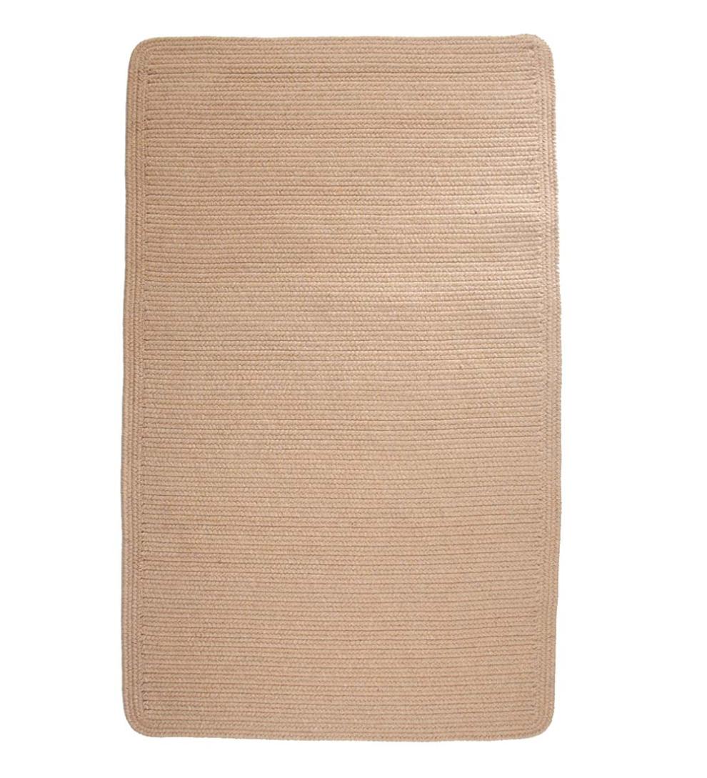 Plow &amp; Hearth Hearth Rugs | Fireplace &amp; Hearth Blue Ridge Rectangle Wool Braided Rug, 2' X 3' - Moss Multi