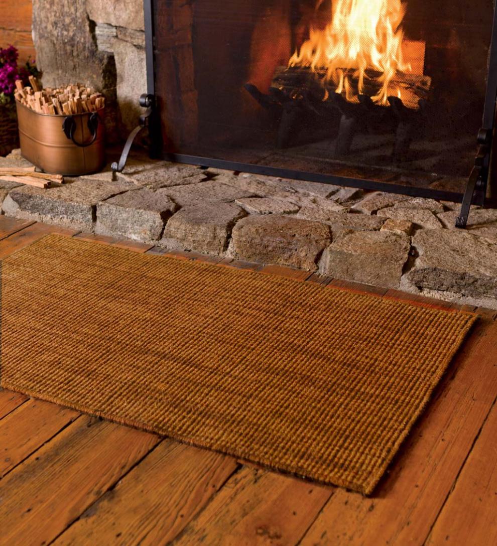 Plow &amp; Hearth Hearth Rugs | Fireplace &amp; Hearth Wool Blend Dalton Rug, 2' X 3'6" - Ash