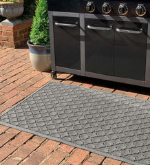 Plow &amp; Hearth Synthetic Rugs | Indoor Living Waterhog Cordova Grill Mat, 3' X 5' - Bordeaux