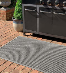 Plow &amp; Hearth Synthetic Rugs | Indoor Living Waterhog Square Pattern Grill Mat, 3' X 5' - Bordeaux