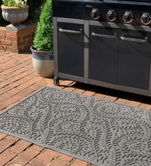 Plow &amp; Hearth Synthetic Rugs | Indoor Living Waterhog Boxwood Grill Mat, 3' X 5' - Bordeaux