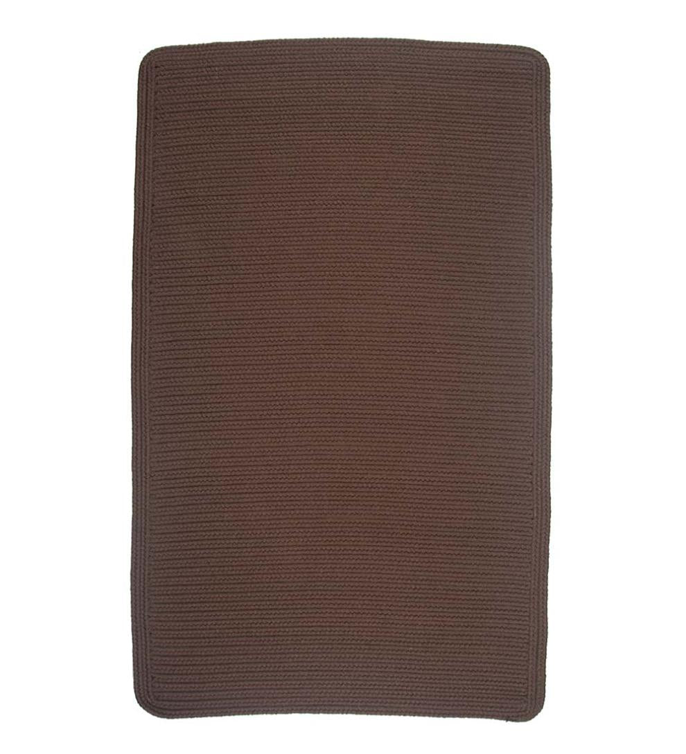 Plow &amp; Hearth Hearth Rugs | Fireplace &amp; Hearth Blue Ridge Rectangle Wool Braided Rug, 3' X 5' - Moss Multi