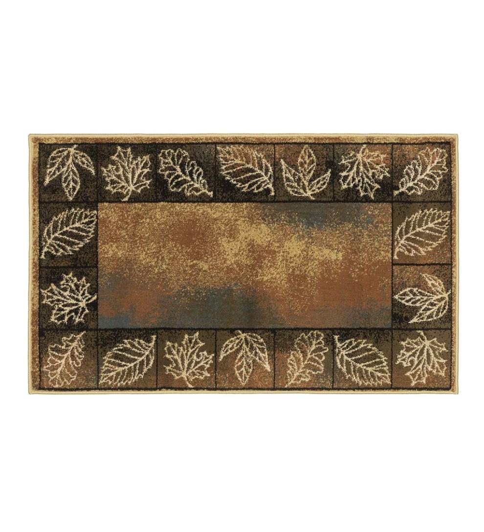 Plow &amp; Hearth Hearth Rugs | Fireplace &amp; Hearth Vista Autumn Leaves Rug, 30" X 50"