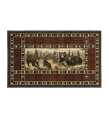 Plow &amp; Hearth Home Accents | Indoor Living Vista Bears At Cabin Rug, 30" X 50"