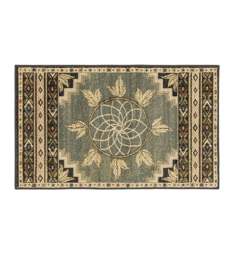 Plow &amp; Hearth Home Accents | Indoor Living Vista Ancient Sign Rug, 30" X 50" - Green