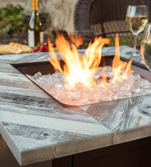 Plow &amp; Hearth Fire Pits | Fireplace &amp; Hearth Berwyn Outdoor Lp Gas Fire Pit With Printed Resin Mantel, 30"