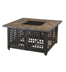 Plow &amp; Hearth Fire Pits | Fireplace &amp; Hearth Kingsbury Outdoor Lp Gas Fire Pit With Slate And Marble Tile Mantel, 42"