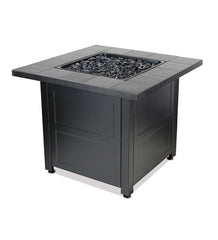 Plow &amp; Hearth Fire Pits | Fireplace &amp; Hearth Brookdale Outdoor Lp Gas Fire Pit With Stamped Tile Mantel, 30"