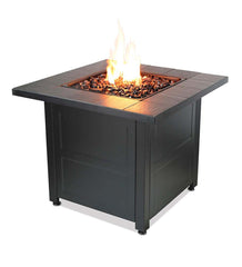 Plow &amp; Hearth Fire Pits | Fireplace &amp; Hearth Brookdale Outdoor Lp Gas Fire Pit With Stamped Tile Mantel, 30"